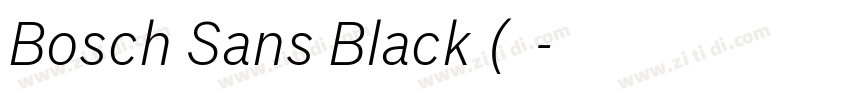 Bosch Sans Black (标题字体转换